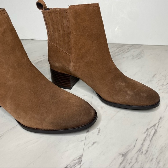 New! Sam Edelman Kaiti Brown Suede Heeled Bootie 7M - Picture 11 of 16